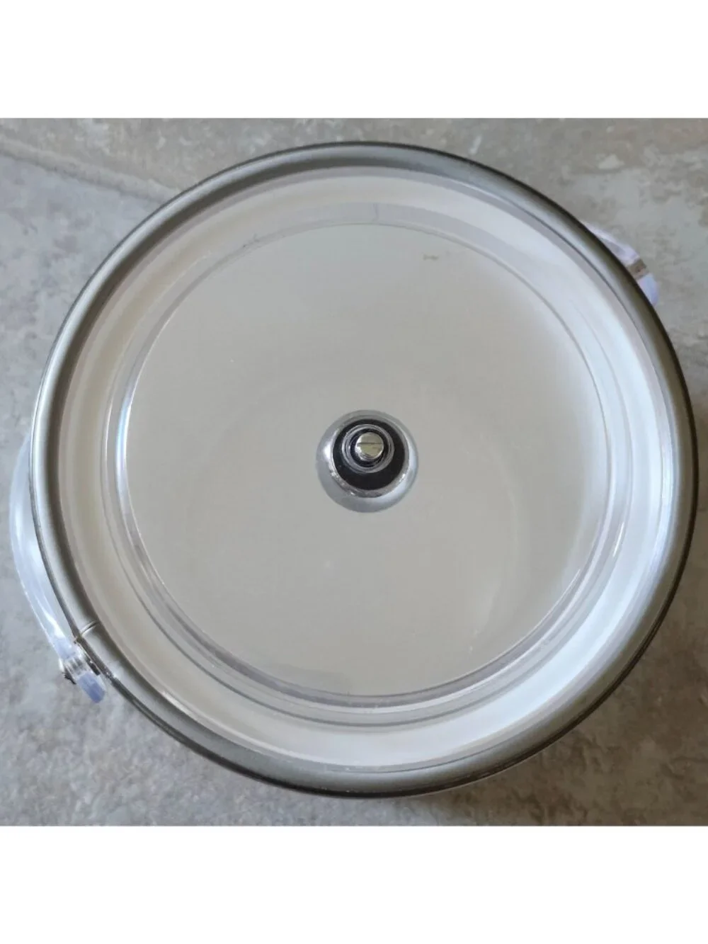 Vintage MCM Georges Briard Brushed Silver Tone Ice Bucket With Lid And Handle